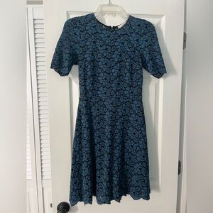 Lark & Ro Navy Lace Midi Dress